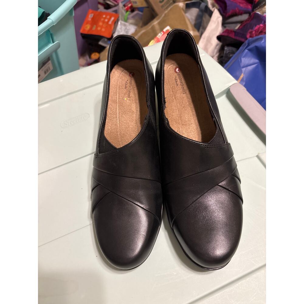 Unstructured Clarks Roslyn Adele black pumps Sz 11 NWOB comfort heel